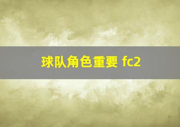 球队角色重要 fc2